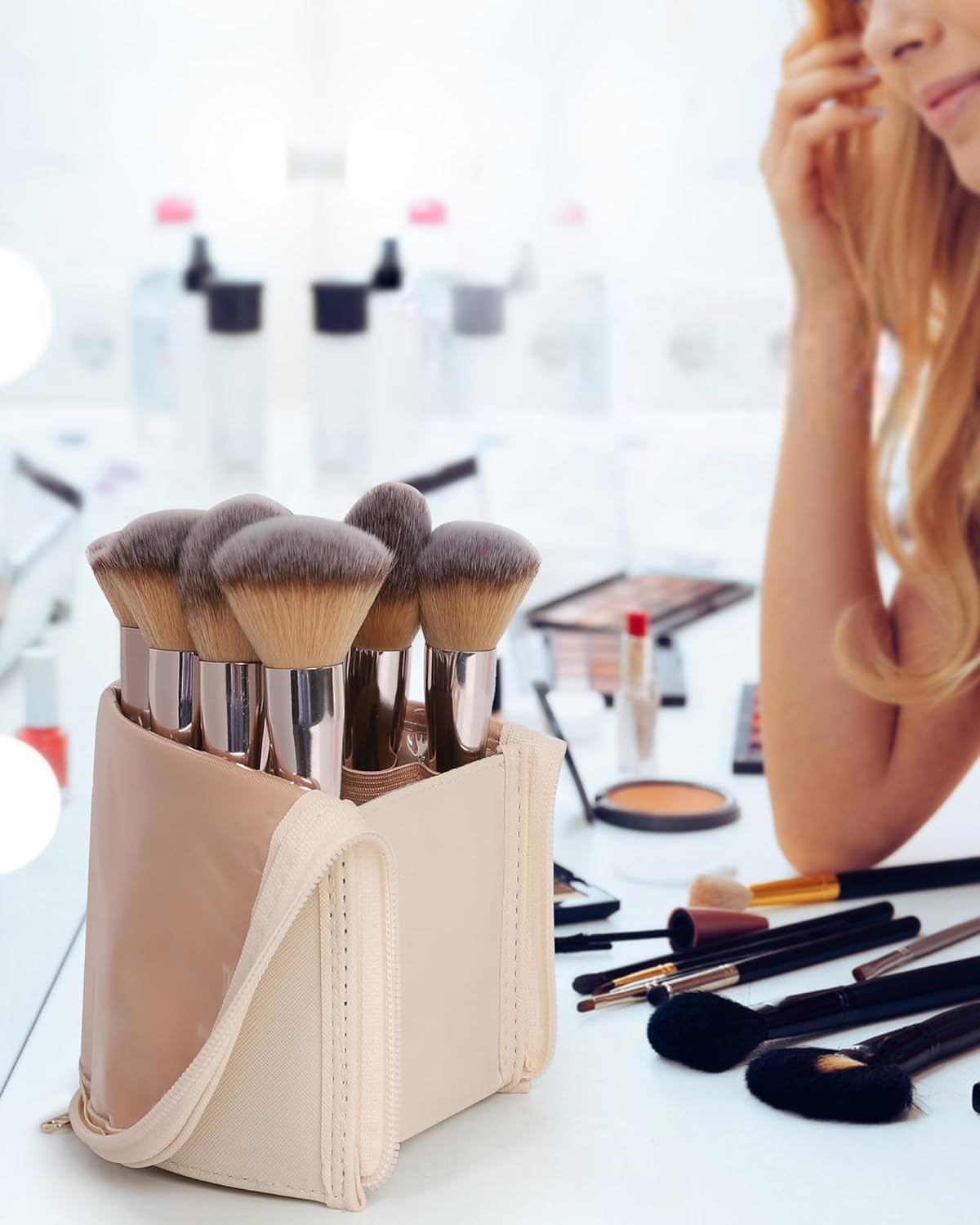 Stand-Up Makeup Brush Holder
